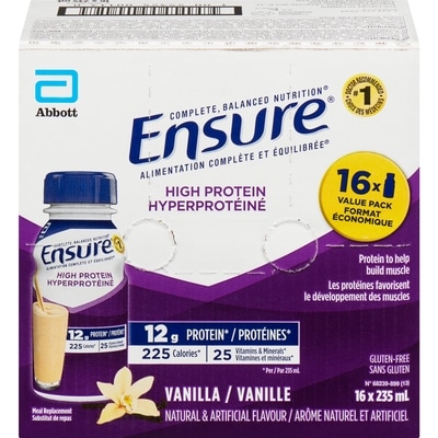 Garantir Hyperprotéiné substitut de repas vanille format économique 16x235.0 ml, 0,98 $/100ml