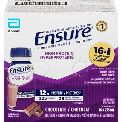 Garantir Hyperprotéiné substitut de repas chocolat format économique 16x235.0 ml, 0,98 $/100ml