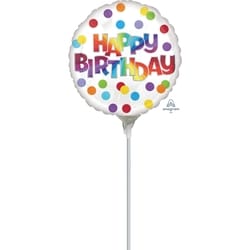 9 Inch Happy Birthday Dots of Color  A15