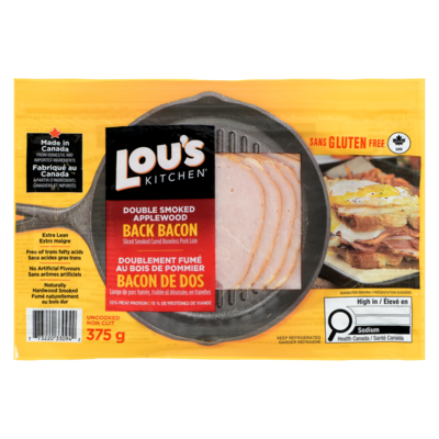 Lous Smoked Applewood Back Bacon 375 g, $2.67/100g