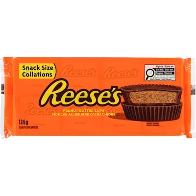 Reese's Chocolate, Peanut Butter Cups Snack Sized Candy 124 g, $2.65/100g