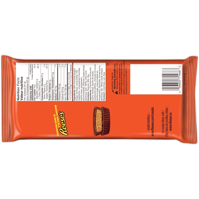 Chocolate, Peanut Butter Cups Snack Sized Candy