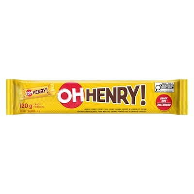 Oh Henry! Barres OH HENRY format collation 120 g, 2,08 $/100g