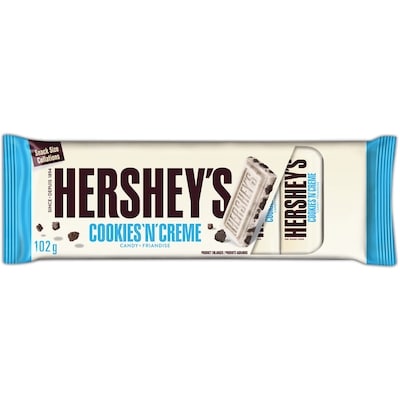 Hershey’s Les barres de friandise format collation COOKIES 'N' CRÈME de 102 g, 3,23 $/100g