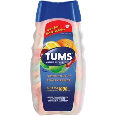 Tums TUMS US FRUITS ASSORTIS 160 ea, 0,07 $/1ch