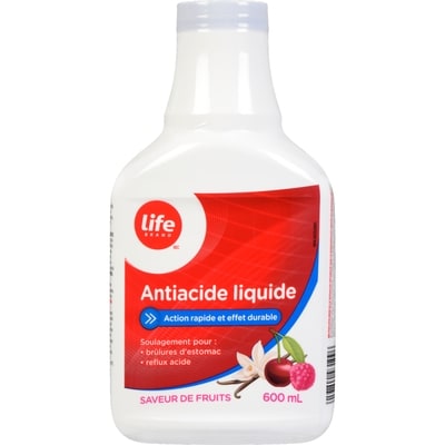 Life Liquide antiacide saveur de fruits 600 ml, 2,33 $/100ml