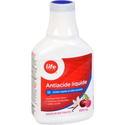 Liquide antiacide saveur de fruits