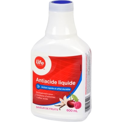 Liquide antiacide saveur de fruits