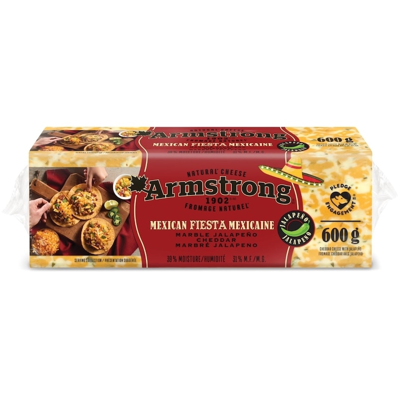 Mexican Fiesta Marble Cheddar with Jalapeño Cheese