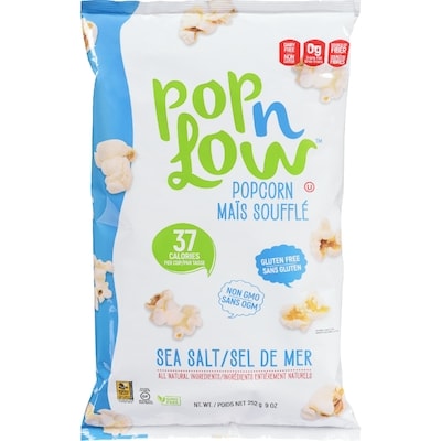 Snappy Snax Pop'N Low Popcorn casher 252 g, 1,98 $/100g