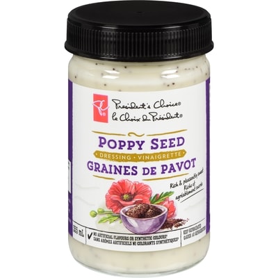le Choix du Président Vinaigrette graines de pavot 355 ml, 1,41 $/100ml