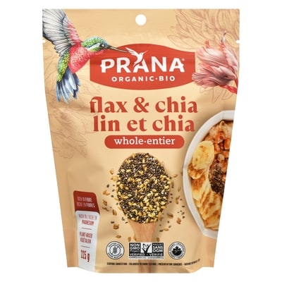 Prana Whole Black Chia and Flax  225 g, $2.88/100g
