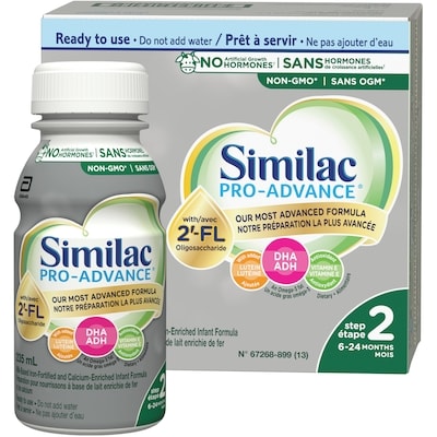 Similac Pro-Advance Step 2, Baby Formula, Our Closest Formula to Breast Milk with 2’-FL, Easy To Digest, 6-24 Months, Ready to Feed, Case 16x235.0 ml, $1.33/100ml