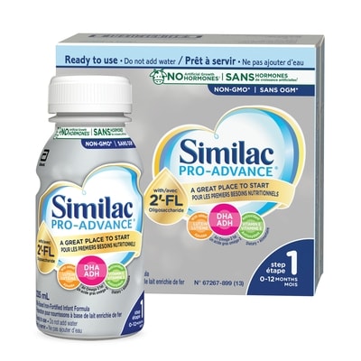 Similac Pro-Advance with 2ā²-FL, Step 1, Baby Formula, Easy To Digest, 0 - 12 Months, Ready to Feed, 16 x 235 mL 16x235.0 ml, $1.81/100ml