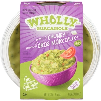 Wholly Guacamole Chunky Bowl  213 g, $2.34/100g
