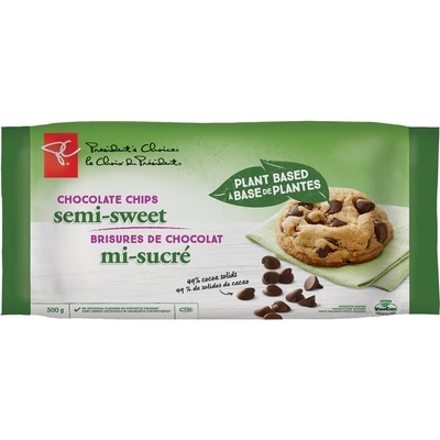 President's Choice Plant Based Chocolate Chips Semi-Sweet 300 g, $2.00/100g