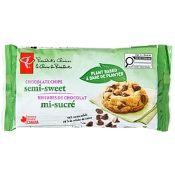 President's Choice Plant Based Semi-Sweet Chocolate Chips 300 g, $1.83/100g