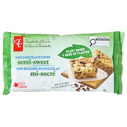 President's Choice Plant Based Semi-Sweet Mini Chocolate Chips 300 g, $2.00/100g