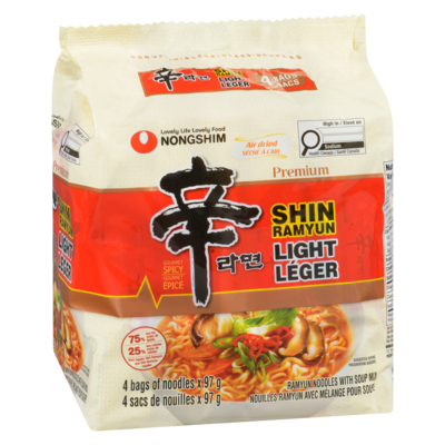 Shin Brand Gourmet Spicy Shin Light Ramyun Noodles With Soup Mix