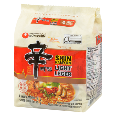 Shin Brand Gourmet Spicy Shin Light Ramyun Noodles With Soup Mix