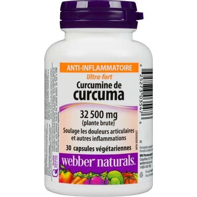 Webber Naturals WNAT CURCUMINE DE CURCUM 30 ea, 0,83 $/1ch