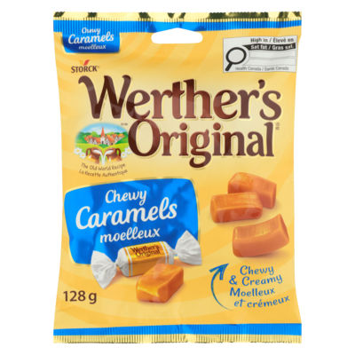 Werther's Original Chewy Caramels 128 g, $3.35/100g