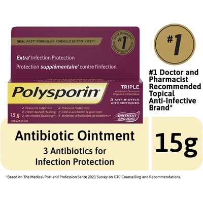 Polysporin Triple Antibiotic Ointment 15 g, $86.60/100g