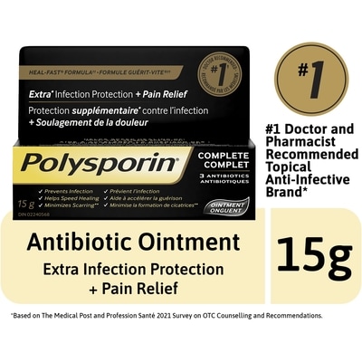 Polysporin Complete Antibiotic Ointment 15 g, $86.60/100g