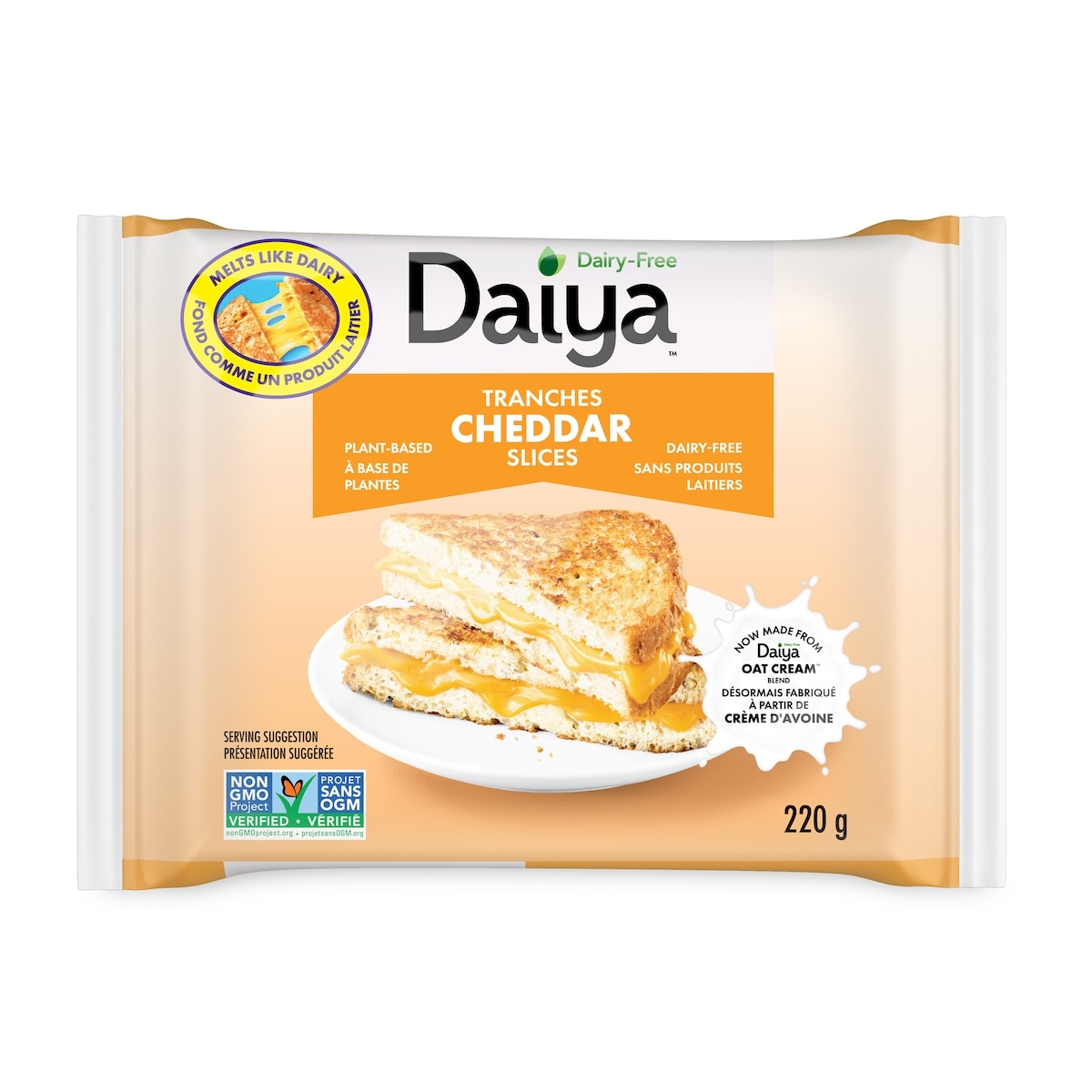 Daiya Dairy Free Cheddar Cheese Slices 220 g, $2.73/100g