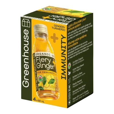 Fiery Ginger Organic Ginger Turmeric Wellness Shots, 4 Pack