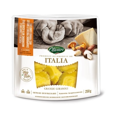 Olivieri Porcini, Chanterelle Mushroom With Asiago Grande Girasoli 250 g, $2.60/100g