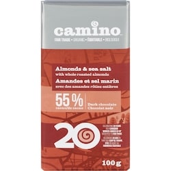 Cocoa Camino Camino Bio Amandes Et Sel 55% 100 g, 7,49 $/100g