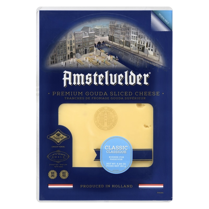 Kosher Premium Gouda Sliced Cheese Classic