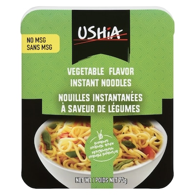 Ushia Vegetable Flavor Instant Noodles 70 g, $2.41/100g