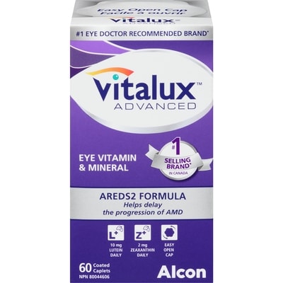 Vitalux Ocular Multivitamin Coated Caplets 60 ea, $0.30/1ea
