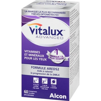 Caplets enrobés multivitamines pour les yeux