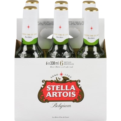 Stella Bière (Pièce d’identité requise au moment du ramassage) 6x330.0 ml, 3,94 $/100ml