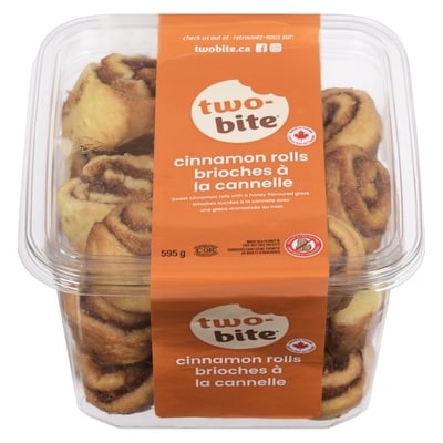 Two-bite Brioches à la cannelle two-bite 595 g, 1,09 $/100g