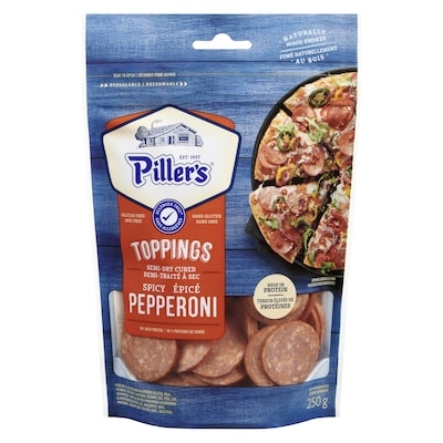 Piller’s Pepperoni épicé 250 g, 3,60 $/100g