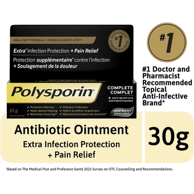Polysporin Complete Antibiotic Ointment 30 g, $51.63/100g
