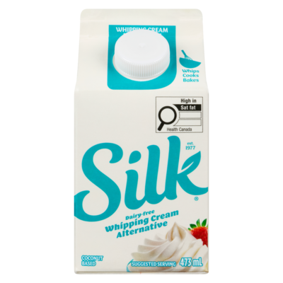 Silk Dairy-Free Whipping Cream Alternative, Coconut based 473 ml, $1.37/100ml