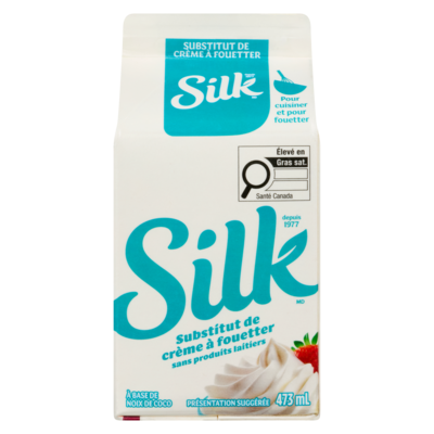 Silk Substitut de crème à fouetter sans produits laitiers, noix de coco, non sucré 473 ml, 1,37 $/100ml