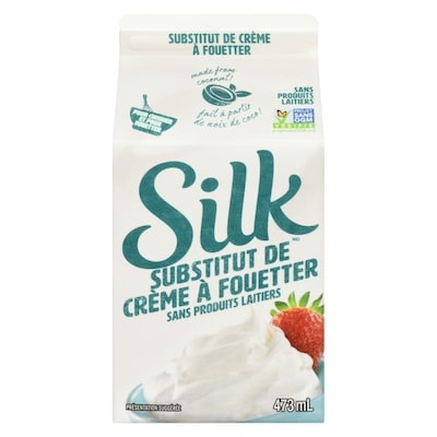 Silk Substitut de crème à fouetter sans produits laitiers, noix de coco, non sucré 473 ml, 1,16 $/100ml