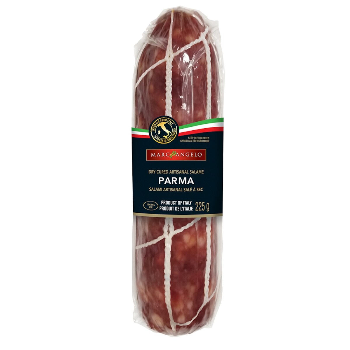 Marc Angelo Salame artisanal salé à sec Parma 225 g, 4,66 $/100g