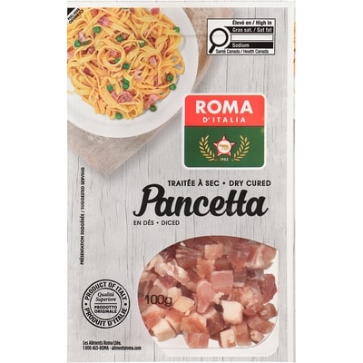 Roma Roma d'Italia Diced Pancetta 100 g, $7.99/100g