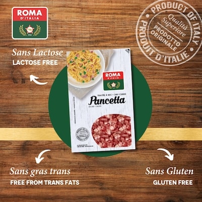 Roma Roma d'Italia Diced Pancetta 100 g, $7.00/100g