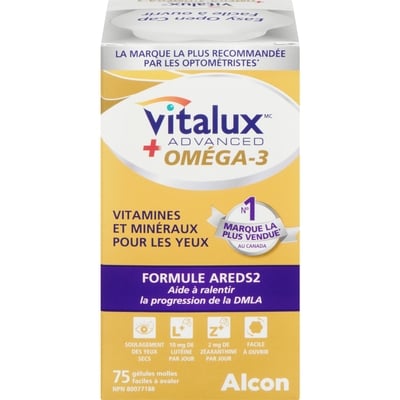 Vitalux VITALUX ADVANCED + OMEGA 3 75 ea, 0,41 $/1ch