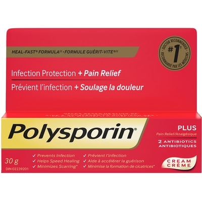 Polysporin Plus Pain Relief Cream 30 g, $49.97/100g