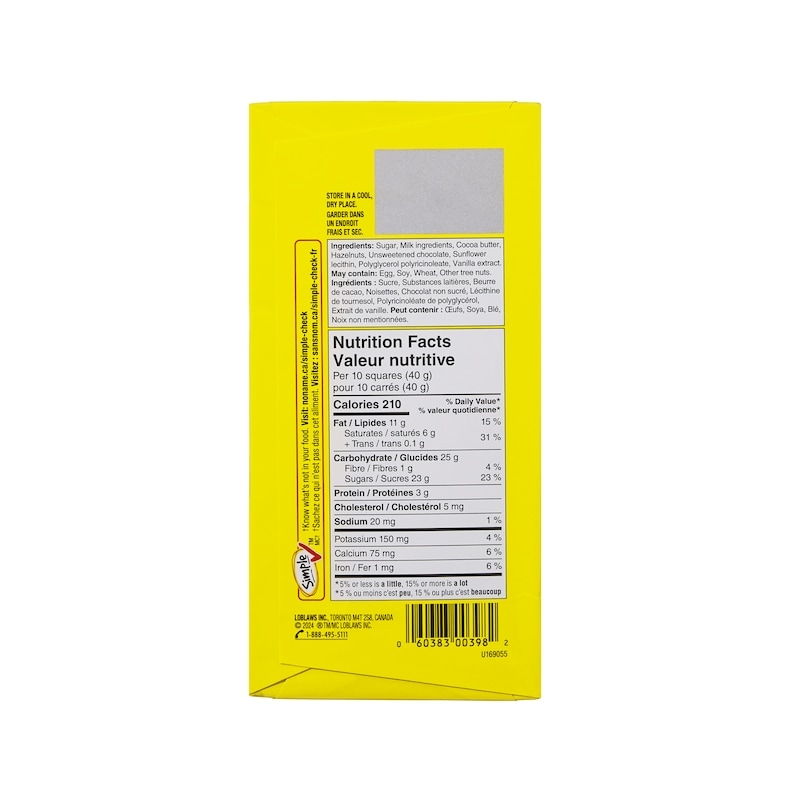 Milk Chocolate with Hazelnuts Bar