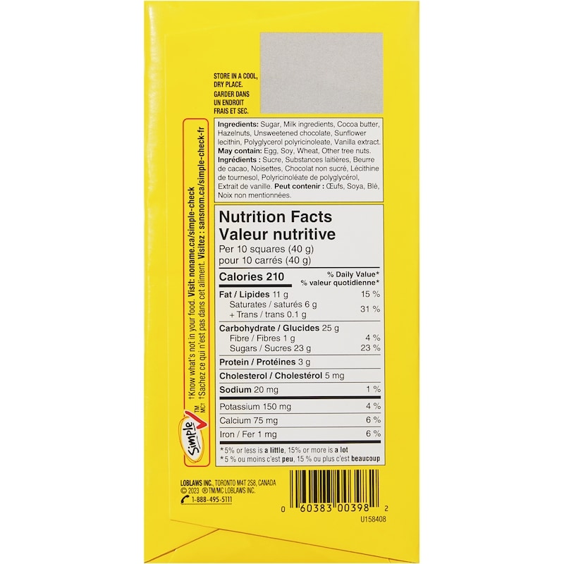 Milk Chocolate with Hazelnuts Bar